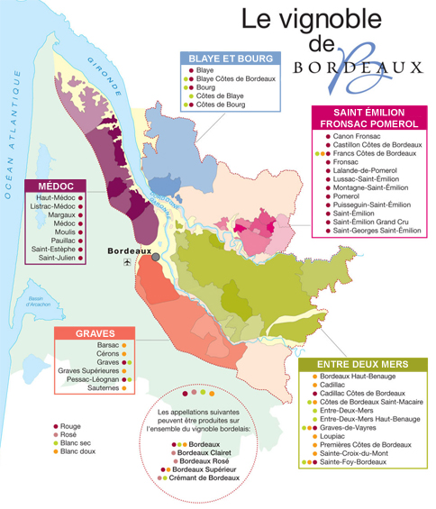 Vinho Bordeaux - Mapa